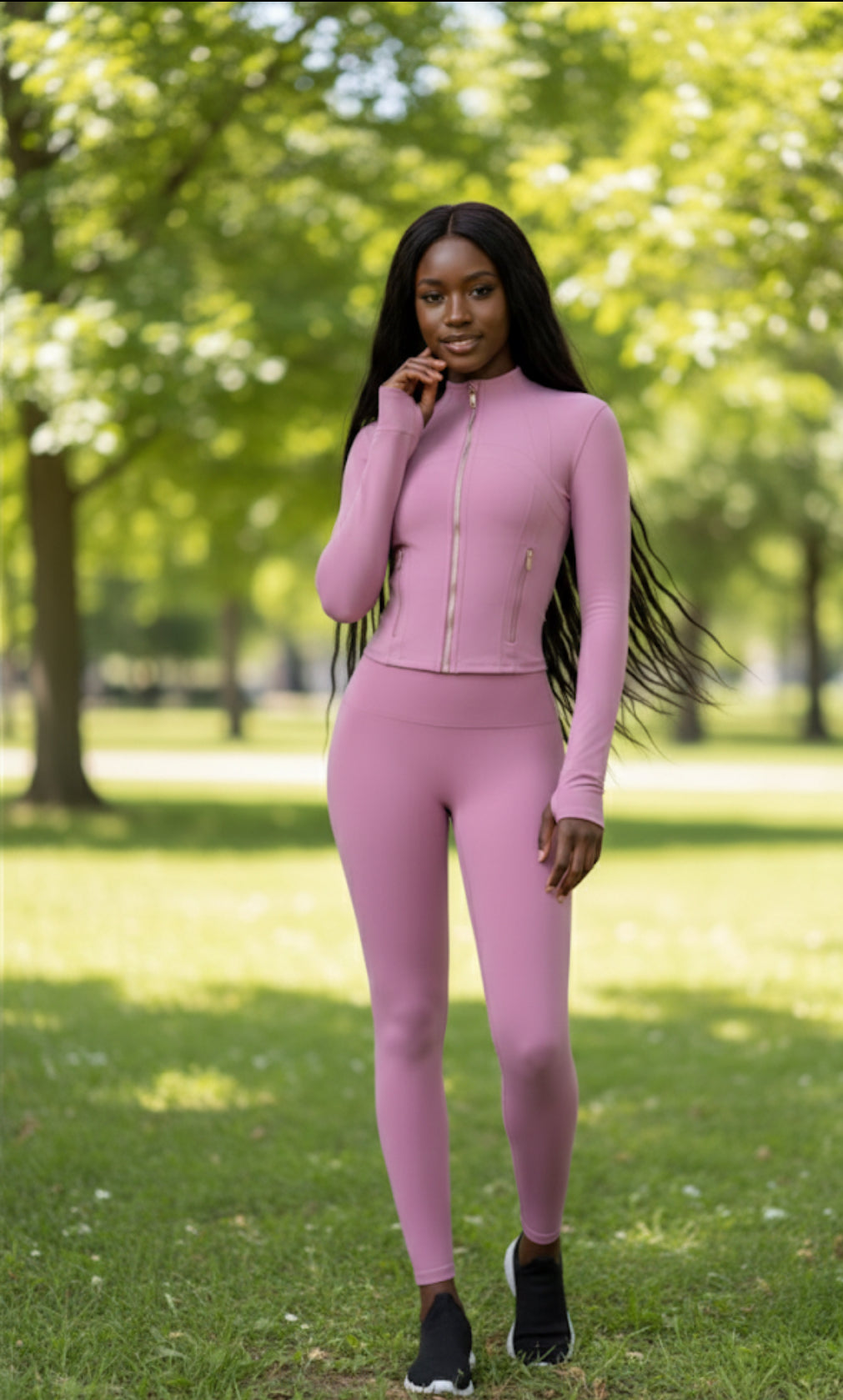 TMC yoga crop top mini & pants set