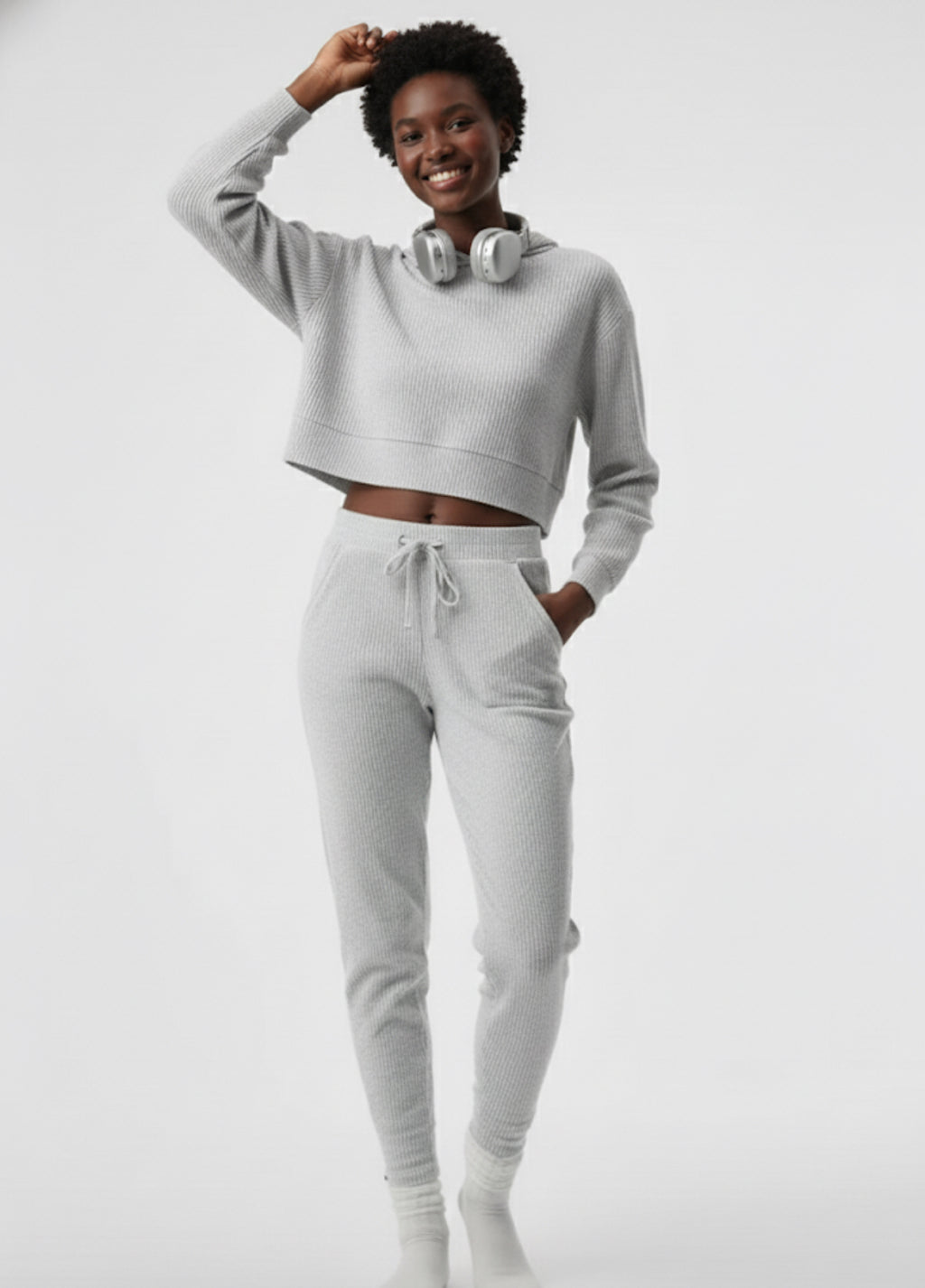 MUSE HOODIE Yoga crop top & pants sets