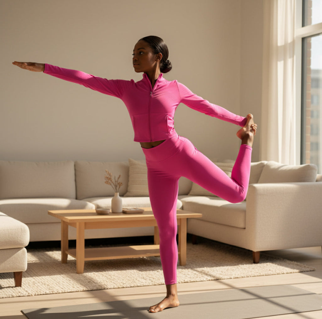 TMC yoga crop top mini & pants set