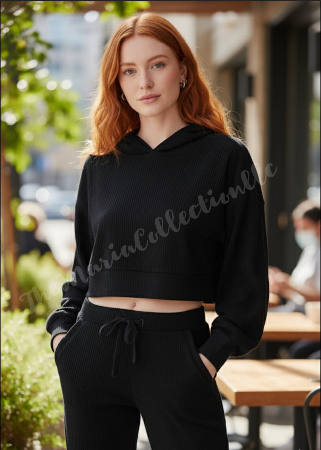 MUSE HOODIE Yoga crop top & pants sets