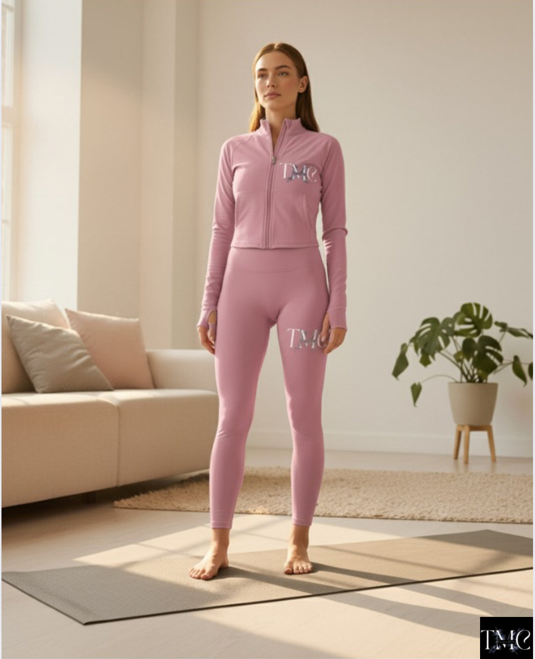 TMC yoga crop top mini & pants set