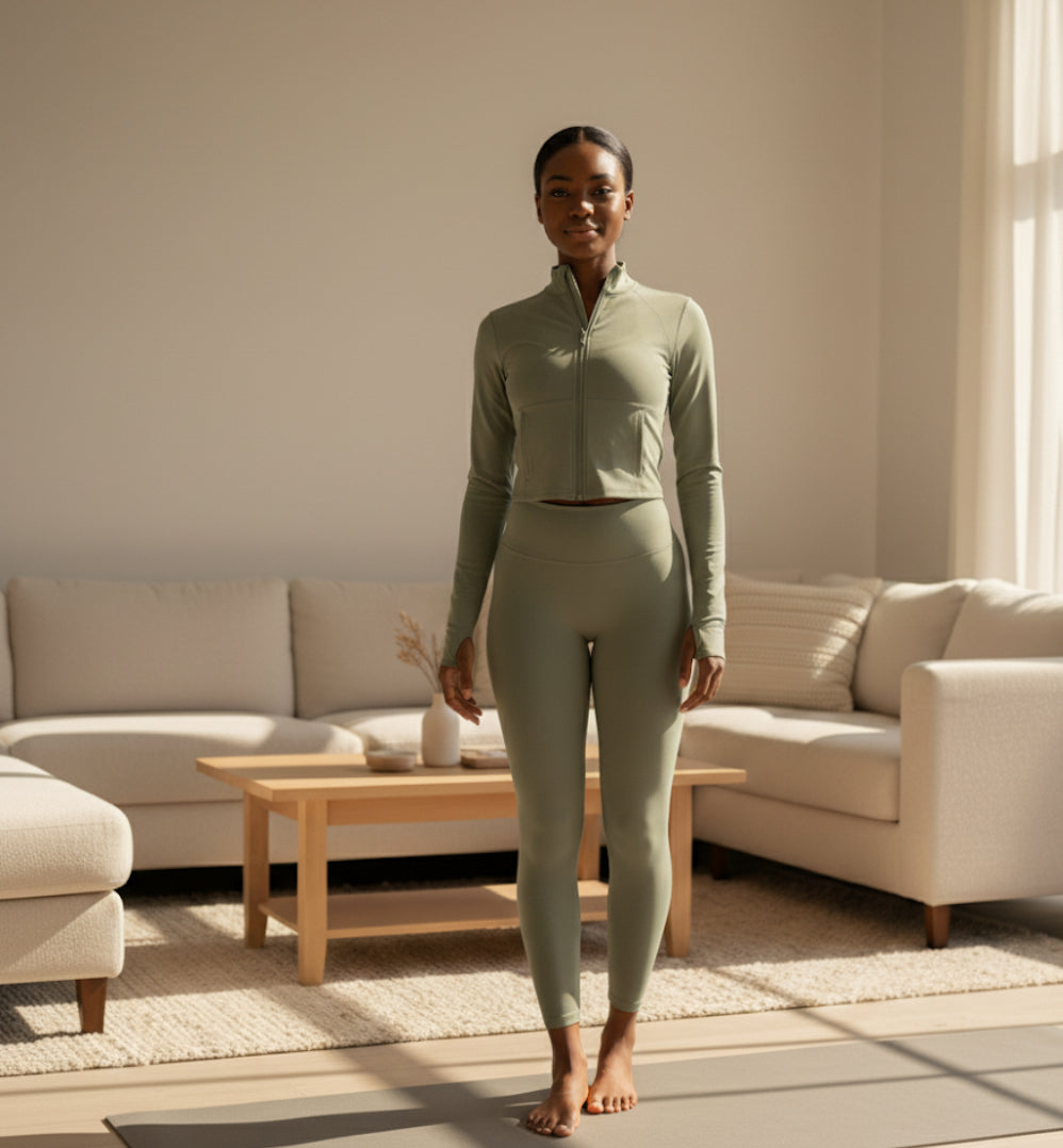 TMC yoga crop top mini & pants set