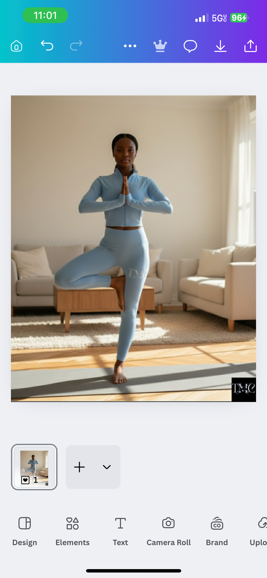 TMC yoga crop top mini & pants set